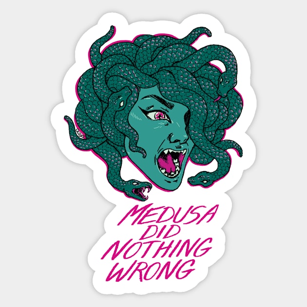 MEDUSA DID NOTHING WRONG Sticker by cesyapalmer